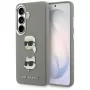 Karl Lagerfeld Saffiano DoubleHeads Metal -suojakotelo Samsung Galaxy S26:lle, hopea