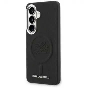 KARL LAGERFELD Embossed Ring Initials MagSafe -suojakotelo Samsung Galaxy S26:lle, musta