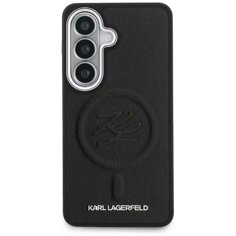 KARL LAGERFELD Embossed Ring Initials MagSafe -suojakotelo Samsung Galaxy S26:lle, musta