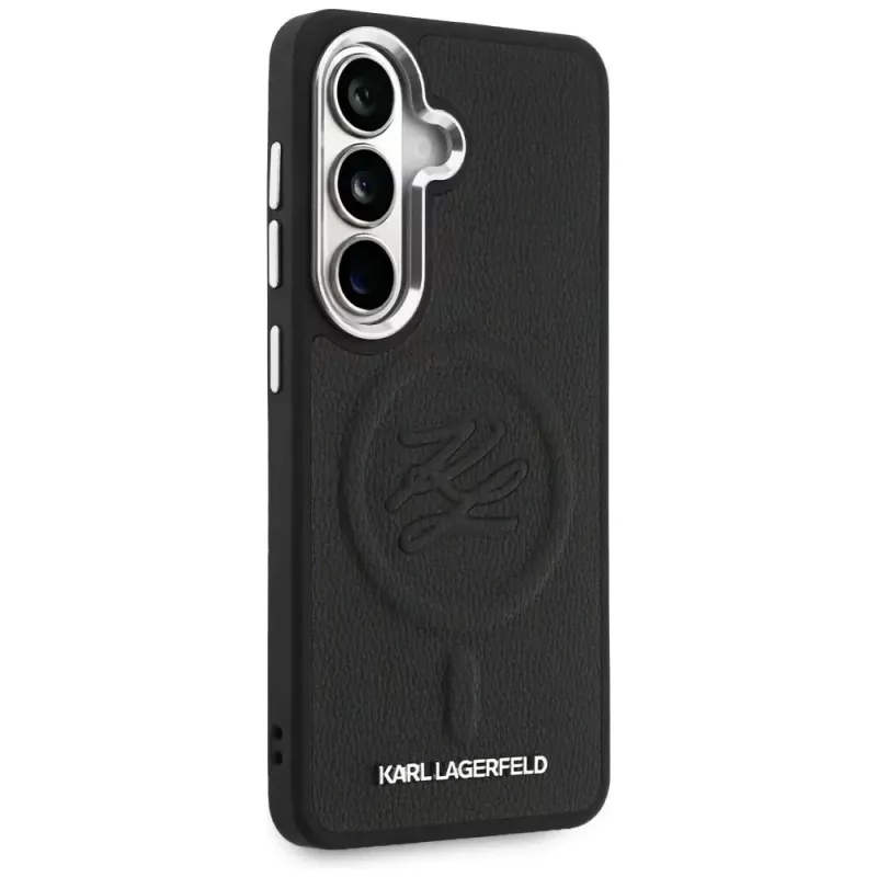 Karl Lagerfeld Embossed Ring Initials MagSafe -suojakotelo Samsung Galaxy S26+:lle, musta