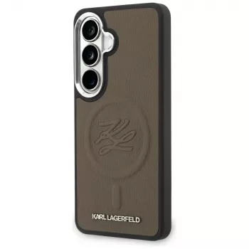 Karl Lagerfeld Embossed Ring Initials MagSafe -suojakotelo Samsung Galaxy S26:lle, ruskea
