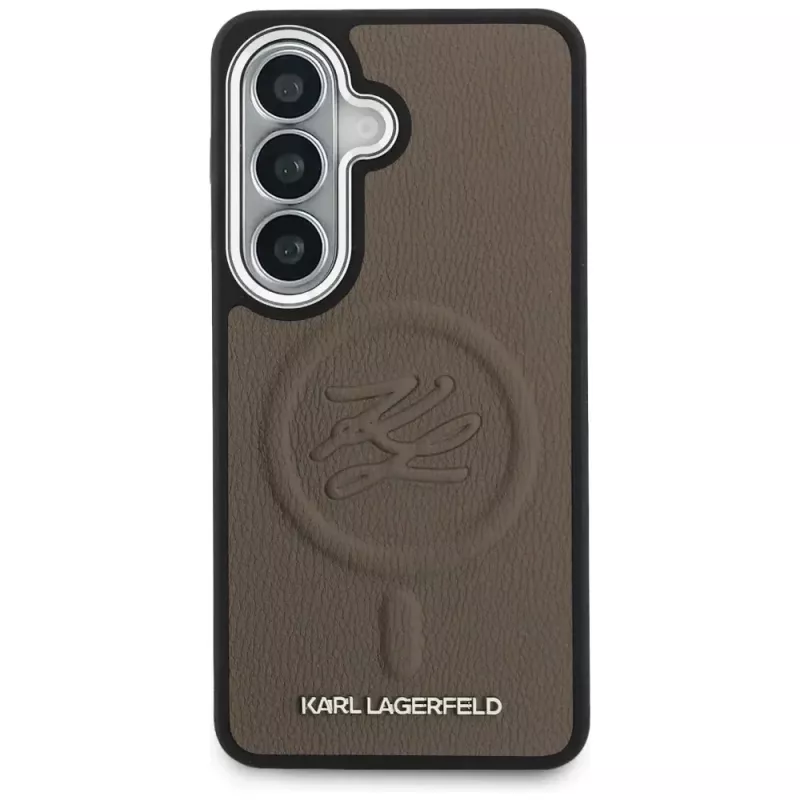 Karl Lagerfeld Embossed Ring Initials MagSafe -suojakotelo Samsung Galaxy S26:lle, ruskea