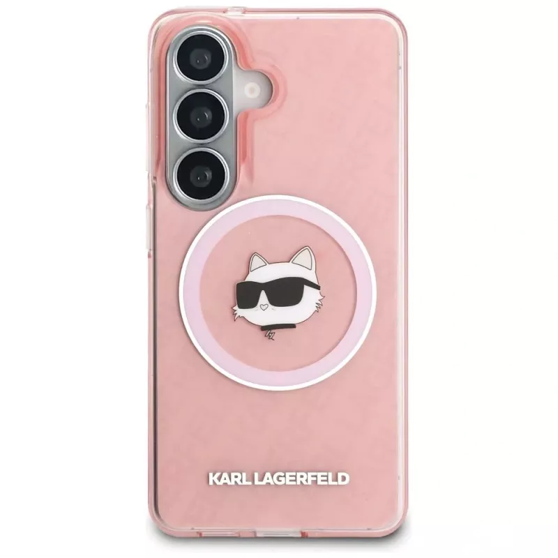 KARL LAGERFELD IML Repeated Choupette MagSafe -suojakotelo Samsung Galaxy S26:lle, pinkki