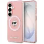 Karl Lagerfeld IML Repeated Choupette MagSafe -suojakotelo Samsung Galaxy S26+:lle, pinkki