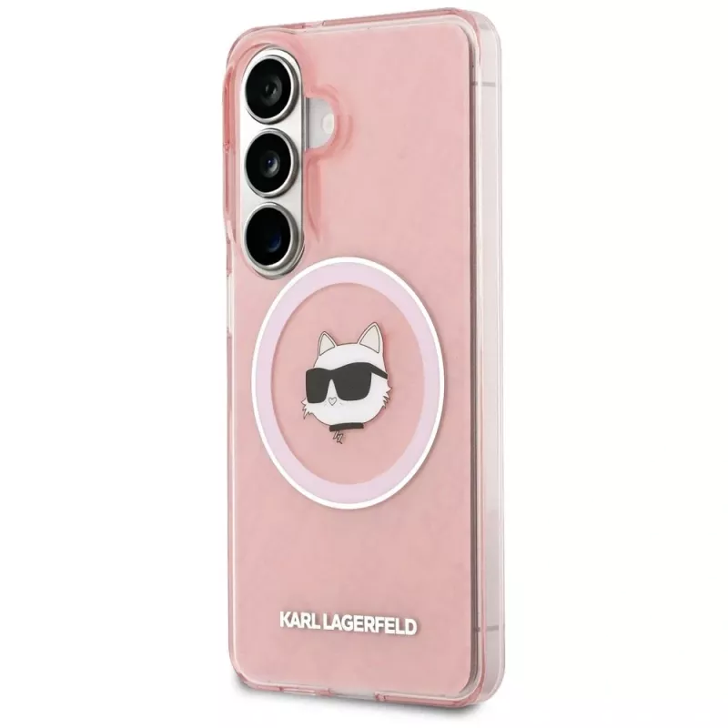 Karl Lagerfeld IML Repeated Choupette MagSafe -suojakotelo Samsung Galaxy S26+:lle, pinkki