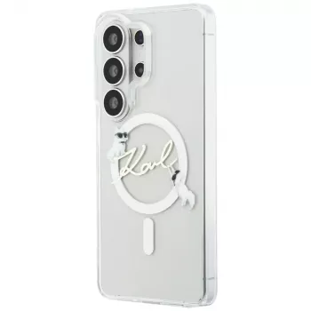 Karl Lagerfeld IML KC Script MagSafe -suojakotelo Samsung Galaxy S26 Ultralle (läpinäkyvä)