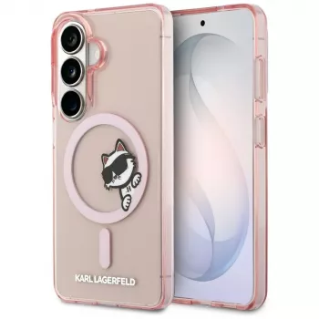 Karl Lagerfeld IML Peekaboo Choupette MagSafe -suojakotelo Samsung Galaxy S26:lle - pinkki