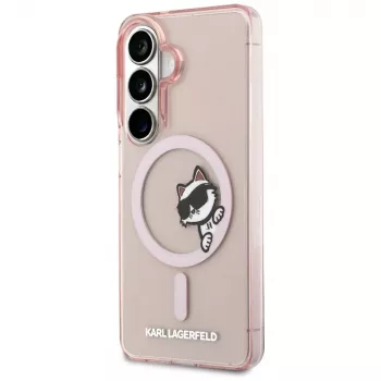 Karl Lagerfeld IML Peekaboo Choupette MagSafe -suojakotelo Samsung Galaxy S26:lle - pinkki