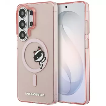 KARL LAGERFELD IML Peekaboo Choupette MagSafe -suojakotelo Samsung Galaxy S26 Ultralle, pinkki