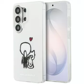 KARL LAGERFELD IML Karl & Choupette MagSafe -takakansi Samsung Galaxy S26 Ultralle, läpinäkyvä