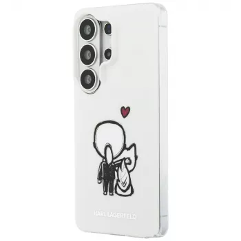 KARL LAGERFELD IML Karl & Choupette MagSafe -takakansi Samsung Galaxy S26 Ultralle, läpinäkyvä