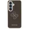 Guess Grained Big 4G Metal Logo -suojakotelo Samsung Galaxy S26+:lle, ruskea