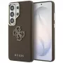 Guess Grained Big 4G Metal Logo -suojakotelo Samsung Galaxy S26 Ultralle - ruskea