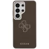 Guess Grained Big 4G Metal Logo -suojakotelo Samsung Galaxy S26 Ultralle - ruskea