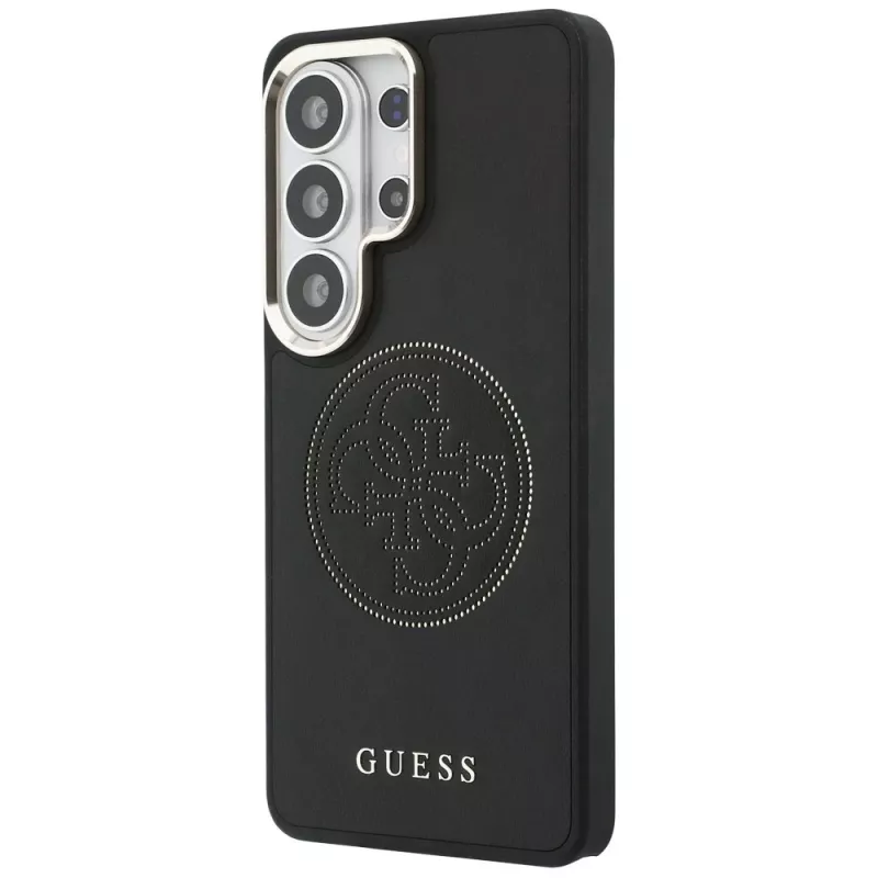Guess Perforated Logo MagSafe -suojakotelo Samsung Galaxy S26 Ultralle (musta)