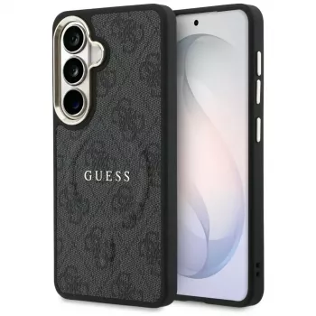 Guess 4G Embossed Ring MagSafe -suojakotelo Samsung Galaxy S26:lle (musta)