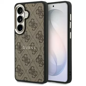 Guess 4G Embossed Ring MagSafe -suojakotelo Samsung Galaxy S26+ (ruskea)