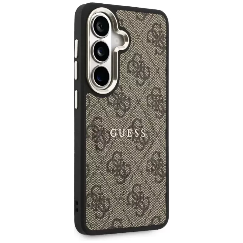 Guess 4G Embossed Ring MagSafe -suojakotelo Samsung Galaxy S26+ (ruskea)