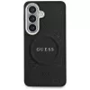 Guess Saffiano Peony Embossed Ring MagSafe -suojakotelo Samsung Galaxy S26 musta