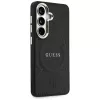 Guess Saffiano Peony Embossed Ring MagSafe -suojakotelo Samsung Galaxy S26 musta