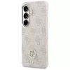 Guess 4G Rhinestone Round Logo MagSafe -suojakotelo Samsung Galaxy S26 (vaaleanpunainen)