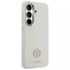 Guess Rhinestone Round Logo MagSafe -suojakotelo Samsung Galaxy S26 beige