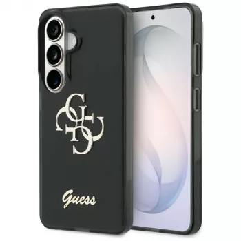 Guess IML Big Metal 4G Script -suojakotelo Samsung Galaxy S26 (musta)