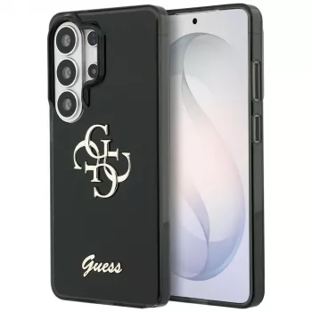 Guess IML Big Metal 4G Script -suojakotelo Samsung Galaxy S26 Ultra (musta)