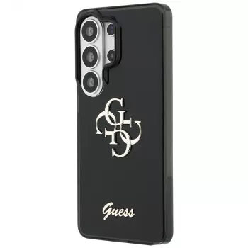 Guess IML Big Metal 4G Script -suojakotelo Samsung Galaxy S26 Ultra (musta)