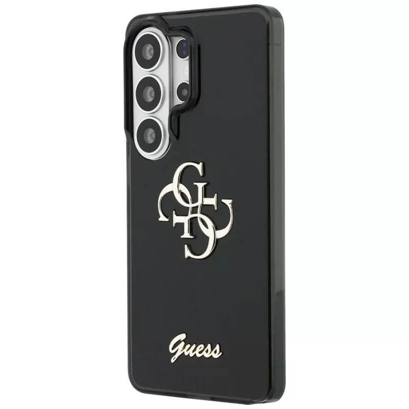Guess IML Big Metal 4G Script -suojakotelo Samsung Galaxy S26 Ultra (musta)