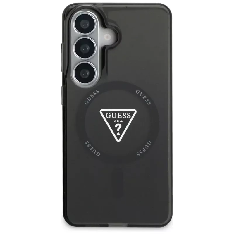 Guess IML Gradient Triangle MagSafe -suojakotelo Samsung Galaxy S26 - musta