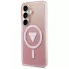 Guess IML Gradient Triangle MagSafe -suojakotelo Samsung Galaxy S26 (vaaleanpunainen)
