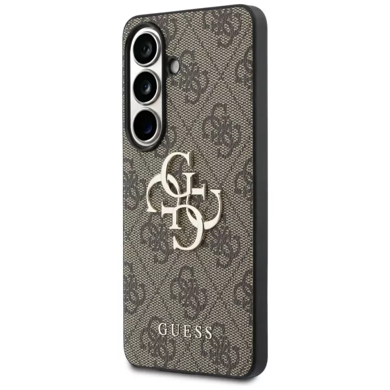 Guess 4G Big Metal Logo -suojakotelo Samsung Galaxy S26 (ruskea)