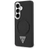 Guess Embossed Ring Triangle Logo MagSafe -suojakotelo Samsung Galaxy S26 musta