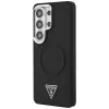 Guess Embossed Ring Triangle Logo MagSafe -suojakotelo Samsung Galaxy S26 Ultra musta
