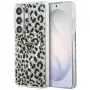 Guess IML Leopard Print Triangle MagSafe -suojakotelo Samsung Galaxy S26 Ultra (musta)