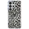 Guess IML Leopard Print Triangle MagSafe -suojakotelo Samsung Galaxy S26 Ultra (musta)