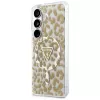 Guess IML Leopard Print Triangle MagSafe -suojakotelo Samsung Galaxy S26 (ruskea)