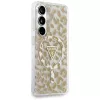 Guess IML Leopard Print Triangle MagSafe -suojakotelo Samsung Galaxy S26 (ruskea)