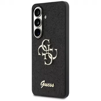 Guess Fixed Glitter Big 4G Metal Logo -suojakotelo Samsung Galaxy S26 (musta)