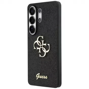 Guess Fixed Glitter Big 4G Metal Logo -suojakotelo Samsung Galaxy S26 Ultra (musta)