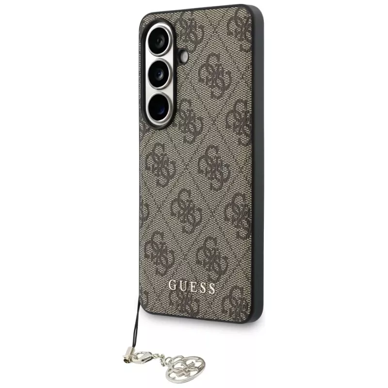 Guess 4G Classic Logo Charm MagSafe -suojakotelo Samsung Galaxy S26 (ruskea)