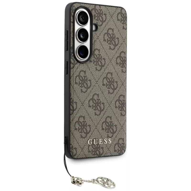 Guess 4G Classic Logo Charm MagSafe -suojakotelo Samsung Galaxy S26 (ruskea)