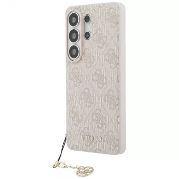 Guess 4G Classic Logo Charm MagSafe -suojakotelo Samsung Galaxy S26 Ultra (vaaleanpunainen)