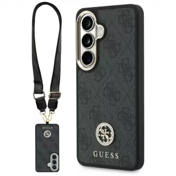 Guess 4G Big Rhinestone Triangle Strap MagSafe -puhelinkotelosetti Samsung Galaxy S26 - musta