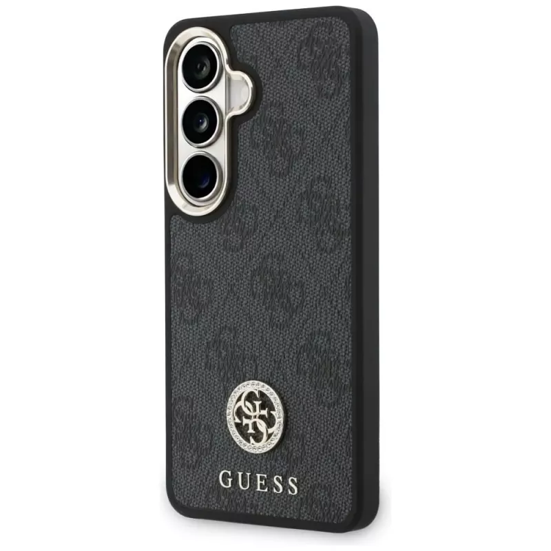 Guess 4G Big Rhinestone Triangle Strap MagSafe -puhelinkotelosetti Samsung Galaxy S26 - musta