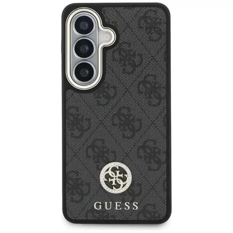 Guess 4G Big Rhinestone Triangle Strap MagSafe -puhelinkotelosetti Samsung Galaxy S26 - musta
