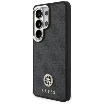 Guess 4G Big Rhinestone Triangle Strap MagSafe -kotelosetti Samsung Galaxy S26 Ultra - musta