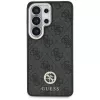 Guess 4G Big Rhinestone Triangle Strap MagSafe -kotelosetti Samsung Galaxy S26 Ultra - musta