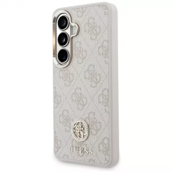 Guess 4G Big Rhinestone Triangle Strap MagSafe -puhelinkotelo ja -hihnasetti Samsung Galaxy S26, vaaleanpunainen